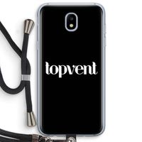Topvent Zwart: Samsung Galaxy J5 (2017) Transparant Hoesje met koord