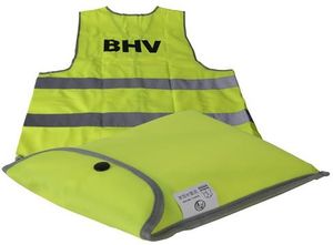 ATV Veiligheidsvest XXL met opdruk "BHV" (voor en achter) in een tasje - Geel