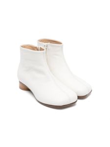 MM6 Maison Margiela Kids bottines en cuir à bout carré - Tons neutres