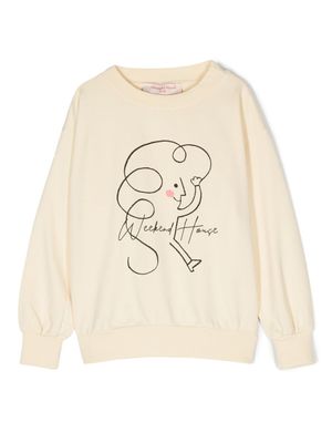 Weekend House Kids. sweat en coton à imprimé graphique - Tons neutres
