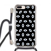 Eyes pattern: iPhone 8 Plus Transparant Hoesje met koord