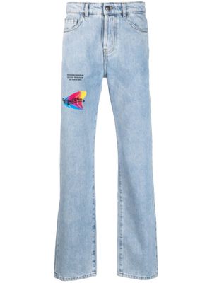 MSFTSrep jean droit à patch logo - Bleu