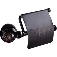 RetroRoll Zwart Antiek Toiletpapierhouder - Smeedijzeren Look met Sierlijke Gravure RetroRoll Zwart Antiek Toiletpapierhouder - Smeedijzeren Look met Sierlijke Gravure
