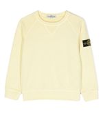 Stone Island Junior sweat en coton à plaque logo - Jaune