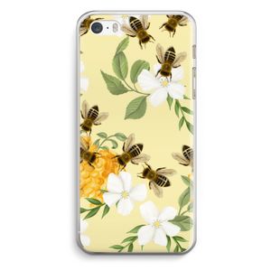 No flowers without bees: iPhone 5 / 5S / SE Transparant Hoesje