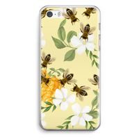 No flowers without bees: iPhone 5 / 5S / SE Transparant Hoesje