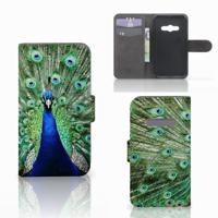 Samsung Galaxy Xcover 3 | Xcover 3 VE | Telefoonhoesje | Met pasjeshouder | Pauw