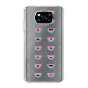 Smiley watermeloenprint: Xiaomi Poco X3 Pro Transparant Hoesje