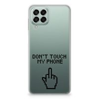 Samsung Galaxy M33 Silicone-hoesje Finger Don't Touch My Phone - thumbnail