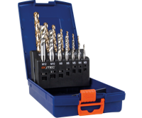Rotec 7+7 dlg handtappen + boren / M3-M12, in ABS cassette - 900.2002K 900.2009C