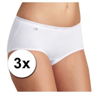 3x Sloggi basic midi dames slip wit