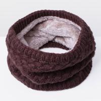 Winter plus Velvet Thicken warme Pullover gebreide sjaal grootte: 47 x 22cm (koffie) Winter plus Velvet Thicken warme Pullover gebreide sjaal grootte: 47 x 22cm (koffie)