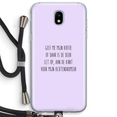 Ochtendhumeur: Samsung Galaxy J5 (2017) Transparant Hoesje met koord