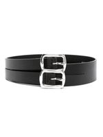 MM6 Maison Margiela ceinture en cuir à double boucle - Noir