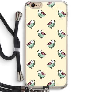 Vogeltjes: iPhone 6 / 6S Transparant Hoesje met koord