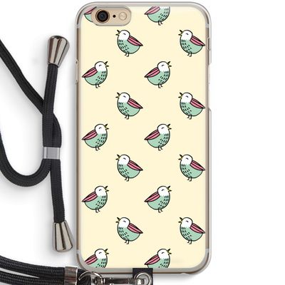 Vogeltjes: iPhone 6 / 6S Transparant Hoesje met koord
