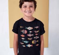 Matroos kleurrijke vissen kinder t-shirt