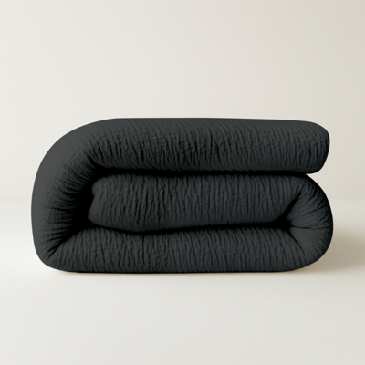Wasbaar Easy Dekbed Zonder Overtrek - Zonder Overtrek Mousseline Donkergrijs - Exclusief Kussensloop - 200x200 Cm (Tweepersoons) - Zydante 300 Gram - Dekbed-Discounter.nl