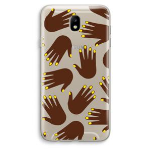 Hands dark: Samsung Galaxy J7 (2017) Transparant Hoesje