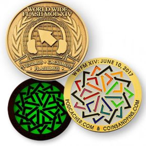 WWFM Flash Mob XIV event geocoin