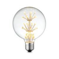 Edison Vintage LED lamp E27 LED filament lichtbron, Crystal Globe G95, 9.5/9.5/13.5cm, Helder, Retro LED lamp 1W 100lm 2300K, warm wit licht, geschikt voor E27 fitting