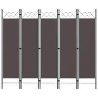Kamerscherm met 5 panelen 200x180 cm antraciet