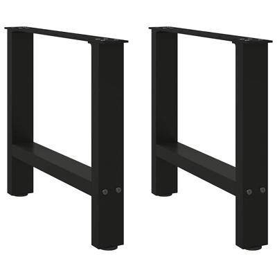 Salontafelpoten 2 st 60x(42-43) cm staal zwart
