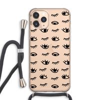 Eye pattern #2: iPhone 11 Pro Max Transparant Hoesje met koord