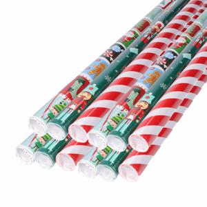 Kerst inpakpapier/cadeaupapier - set van 12x rollen - 150 x 70 cm - kerstprint