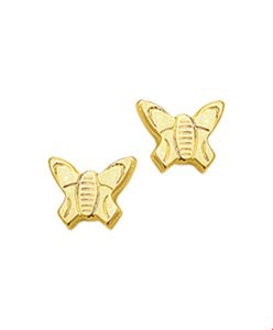 TFT Oorknoppen Vlinder Geelgoud Glanzend 5 mm x 4 mm
