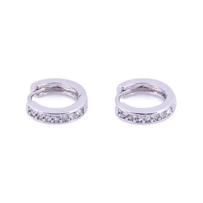 Go Dutch Label Creolen met Strass 1.2 cm Zilver