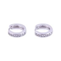 Go Dutch Label Creolen met Strass 1.2 cm Zilver