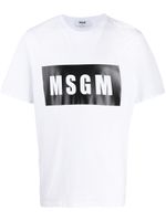 MSGM t-shirt à logo imprimé - Blanc