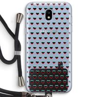 Hartjes: Samsung Galaxy J5 (2017) Transparant Hoesje met koord Hartjes: Samsung Galaxy J5 (2017) Transparant Hoesje met koord