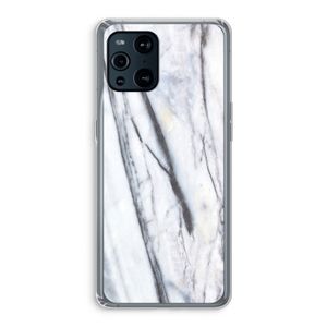 Gestreepte marmer: Oppo Find X3 Transparant Hoesje
