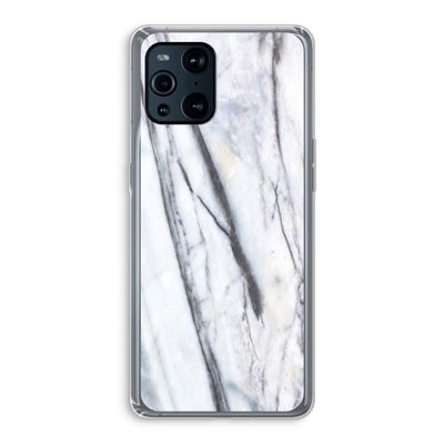 Gestreepte marmer: Oppo Find X3 Transparant Hoesje