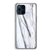 Gestreepte marmer: Oppo Find X3 Transparant Hoesje