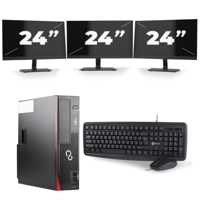 Fujitsu Esprimo D556 SFF - Intel Core i5-6e Generatie - 8GB RAM - 256GB SSD - Windows 11 + 3x 24 inch Monitor