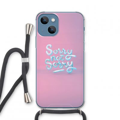 Sorry not sorry: iPhone 13 mini Transparant Hoesje met koord