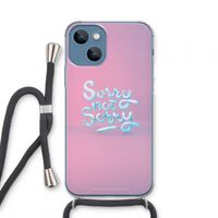 Sorry not sorry: iPhone 13 mini Transparant Hoesje met koord