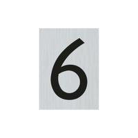 Bord Alulook Cijfer 6 - 44x60 mm zelfklevend.