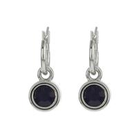 Biba Hang Oorbellen met Swarovski Steentje Purple Velvet