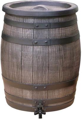 Roto regenton 50 liter dia. 42 x h.54 cm bruin 3/4' messing ingang tap - Meuwissen agro