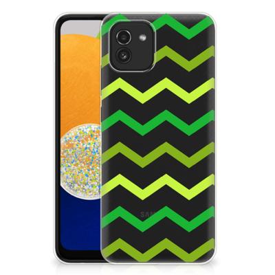Samsung Galaxy A03 | TPU bumper | Zigzag Groen