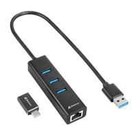 USB-HUB 4 Poorten Sharkoon Zwart