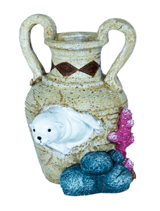 Superfish Deco Jar Sea Lion - Milieuvriendelijke, Handgeschilderde Aquariumdecoratie