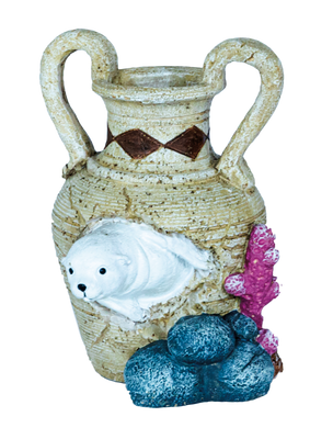 Superfish Deco Jar Sea Lion - Milieuvriendelijke, Handgeschilderde Aquariumdecoratie
