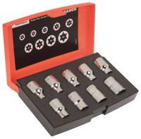 Bahco Doppenset 1/2" | zeskant | metrisch - 9-delig - kunststof doosje - 7800TORX/9