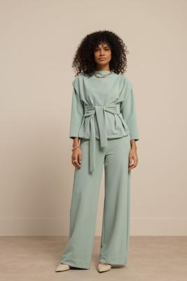 Studio Anneloes Luz Twill Trousers 13553 Broek 7700 Light Sage Green