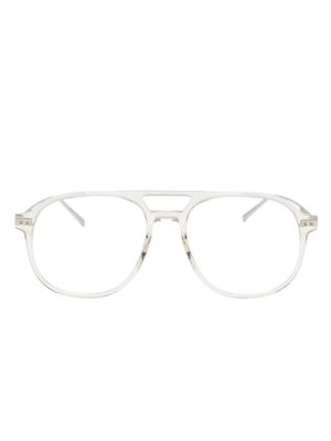 Saint Laurent Eyewear lunettes de soleil à monture pilote - Argent